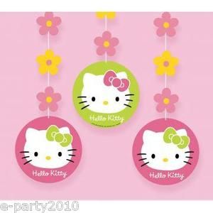 HELLO KITTY DANGLING CUTOUTS Birthday Party Supplies Decorations