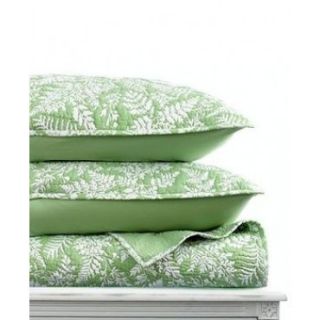Martha Stewart Fern Fronds Twin Quilt Standard Pillowsham Set Green 