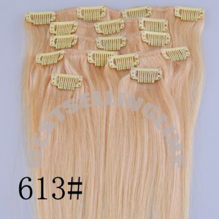   in 100 Remy Human Hair Extensions 613LIGHT Blonde 15182022