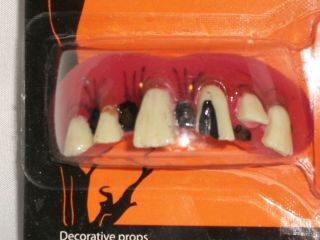    Big Bubba Teeth Dentures Theater Costume Hill Billy Rotten Meth Drug