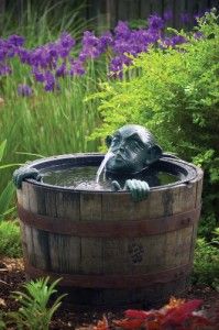   in Barrel Pond Spitter Spouter Water Garden Decorative Fountain