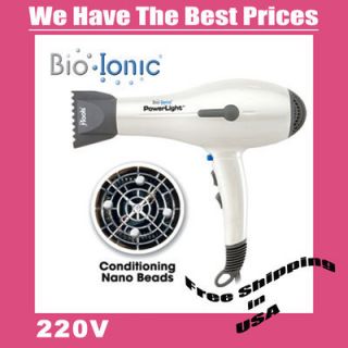 Bio Ionic Powerlight 1875 W NanoIonic Speed Dryer Hair Dryer 220 