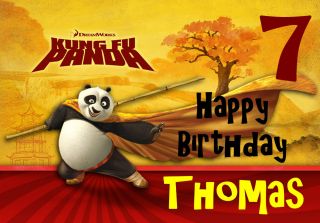 Kung Fu Panda Birthday Card Personalised Message