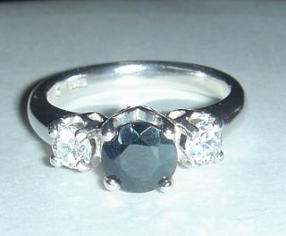   Genuine Sapphire Ring Size 6 75 September Birthstone Too