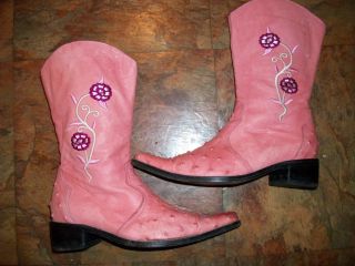 Cascabel Cowgirl Pink Leather Boots Size 2