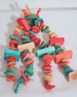 Bird Parrot Toys 40 Pieces 16 ft of Sisal Rope on Toy
