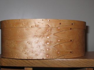 Birdseye Maple Shaker Oval Box Handcrafted