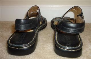 Bjorndal Black Leather Sandals Shoes Cancun Size 6 5 M