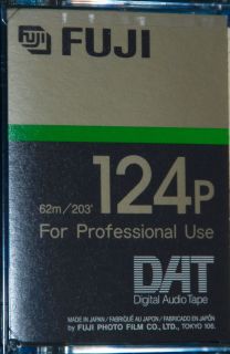 Fuji DAT 124 Professional SEALED Blank Digital Audio Tape