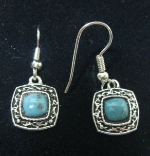NEW Montana Silversmiths Blue Earth Turquoise Drop Earrings Ear Wires 
