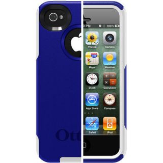   pple I phone 4 4S Protective Cover Case Commuter Blue White Film