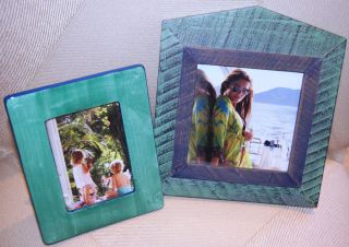 TURQUOISE AND BLUE TROPICAL ISLAND BEACH PHOTO PICTURE FRAMES 