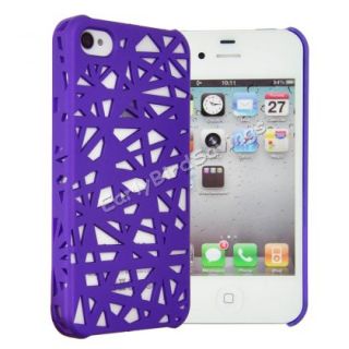 Purple Birds Nest Hard Protector Case for iPhone 4 4G 4S