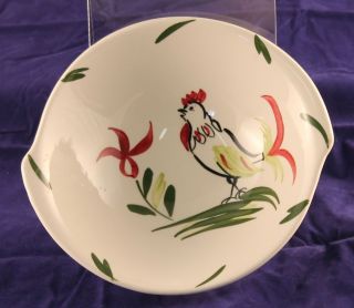 Blue Ridge Southern Pottery Chanticleer Rooster 9 Round Cereal Bowl 