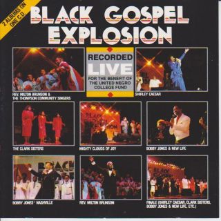 Black Gospel Explosion Various Artists RARE 1990 Audio CD Bobby Jones 