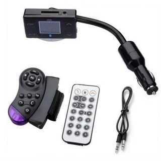 Bluetooth Handsfree Car Kit FM Transmitter  Player w Steering Wheel 