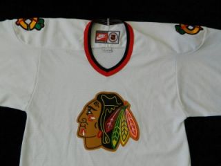 chicago blackhawks hockey white jersey nhl nike