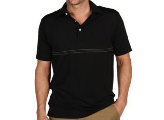 dunning golf stretch shallow polo black halo l