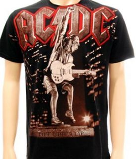 AC DC Heavy Metal Rock Band Music Black T Shirt Sz L