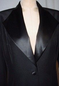 Bloomingdales Womens Elegant Tuxedo Suit Blazer Jacket Long Skirt 