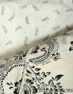 French Country Paula Black Toile Queen Duvet Cover Chandler Collection 