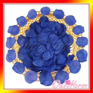 100 Royal Blue Silk Rose Petals Flower Used Directly Wedding Party 