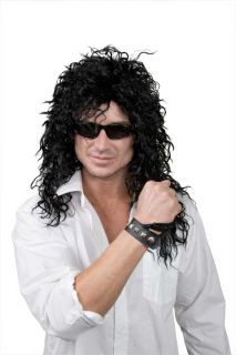 Black Rock Headbanger 80s Costume Party Wig