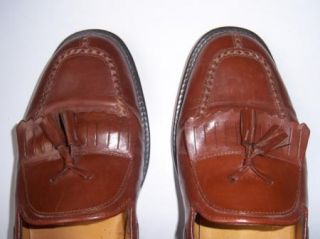  HOT BUYSTANLEY BLACKER Brown Tassel LOAFERS Mens Shoes 