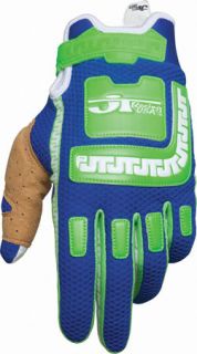 JT Racing Life Line Green/Blue Gloves Dirt Bike Vintage Motocross MX 