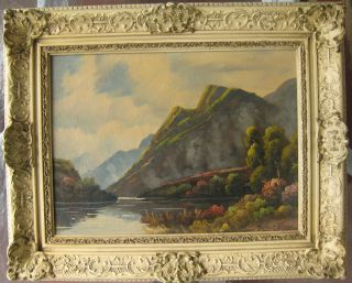   Painting on Board Signed Thomas C Blake w Great Frame Nice