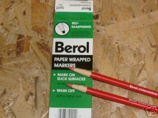 Berol Blaisdell Red China Markers Peel Off 1 Dozen