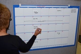 Large Blank Monthly Dry Erase Wall Calendar with Marker Write on Wipe 