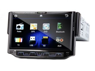   DIN in Dash 7LCD TV Touchscreen Bluetooth Car DVD Player