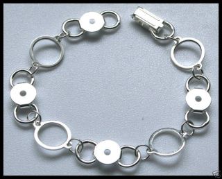 Unique Loop Silver Plated Link Bracelet Blank Form