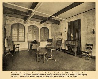 1920 Print Furniture Display Sidney Blumenthal Style Original Historic 