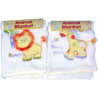 Cosy fleece blanket available in jungle lion or jungle giraffe designs 