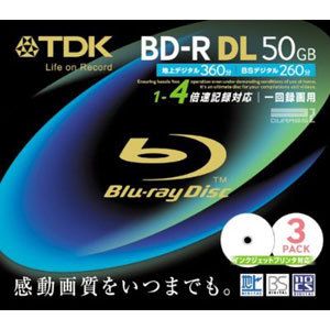 TDK Bluray BD R DL Blu Ray DVD 50GB 4X HD Dual Layer