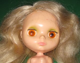 Original Kenner Blythe Doll Blonde Eyes Work Great 1972