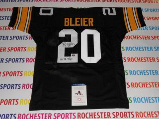 ROCKY BLEIER autographed signed Pittsburgh Steelers Jersey 4X SB 