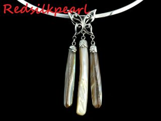 16 Gorgeous Butterfly Natural stick Shell pendant Necklace Choker