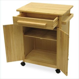 winsome beechwood butcher block kitchen cart in natural finish 25288 a 