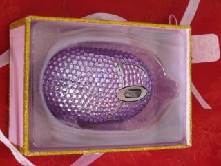 Office Diva Bling Mouse Lavender Rhinestone Computer New in A Gift Box 