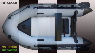 Seamax OCEAN380 Gray Inflatable Boat 12 5 ft Tender with Aluminum 