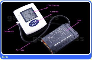   Large LCD Fully Automatic Upper Arm Blood Pressure Monitor Pulse Meter