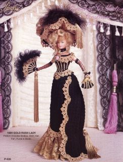 1889 Gold Rush Lady Paradise Vol 24 Barbie Doll Crochet Pattern 