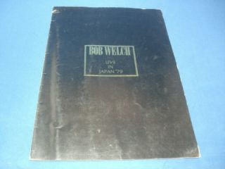 Bob Welch Live in Japan 1979 Concert Tour Program