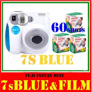    Fujifilm Instax Mini 7s Film Camera Blue instax mini film 60shot