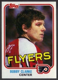 1981 Topps 103 Bobby Clarke Philadelphia Flyers Mint