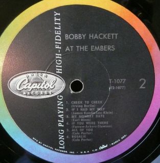 Bobby Hackett at The Embers LP Vinyl Jazz T1077 Record