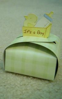 39 Green Yellow Blue Duck Favor Its A Boy Candy Boxes for Baby Shower